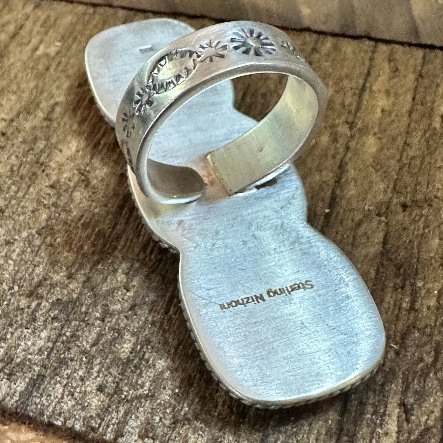 Handmade Sterling Silver Dahlia Rose Adjustable Ring by Nizhoni Silver Elegant