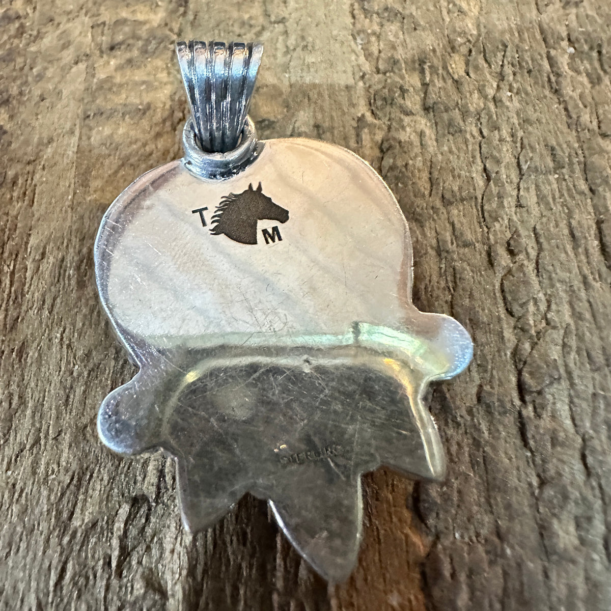 Kingman Turquoise and Pearl Sterling Silver Heart Pendant Silver Elegant