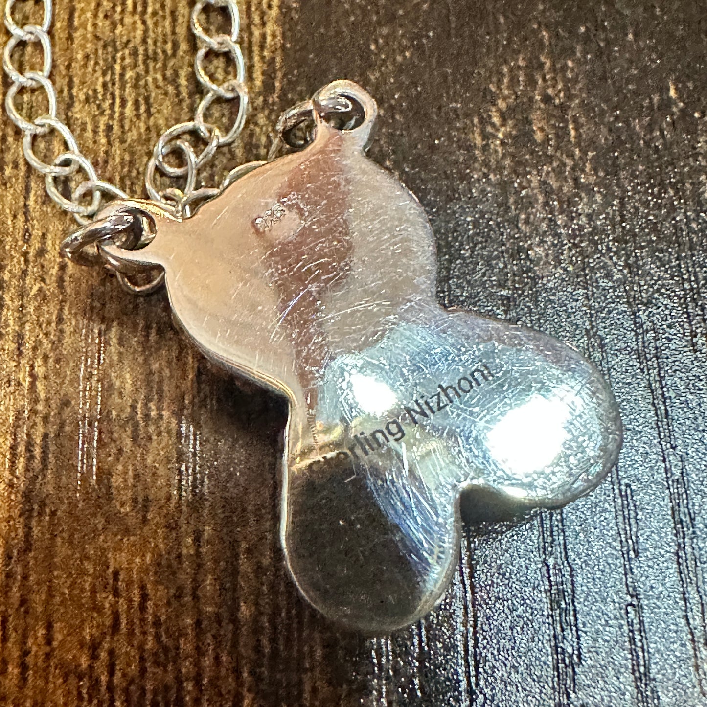 Navajo Style Sterling Silver Cotton Candy Cluster Necklace With Natural Stones Signed Silver Elegant