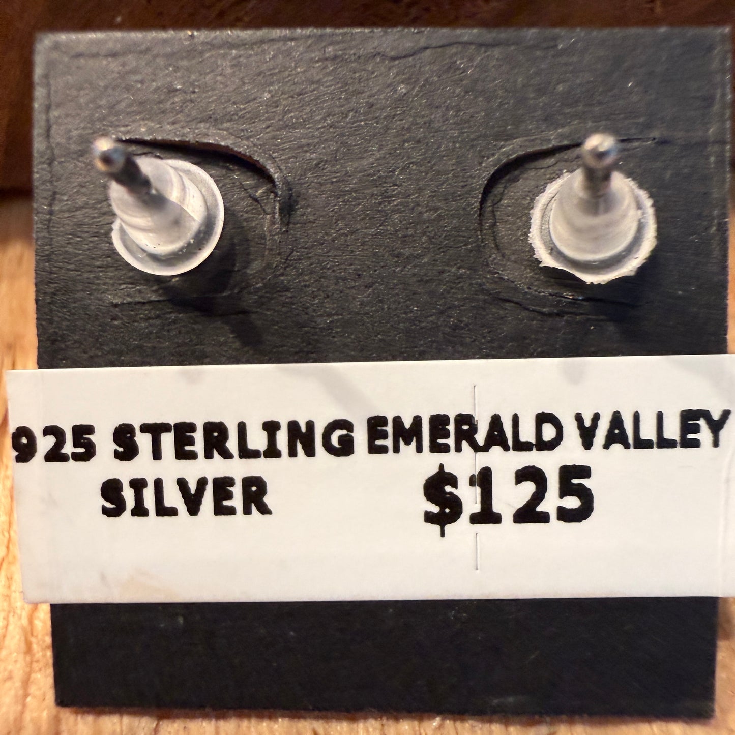 Emerald Valley Turquoise Gemstone Stud Earrings Sterling Silver Wild West Boho