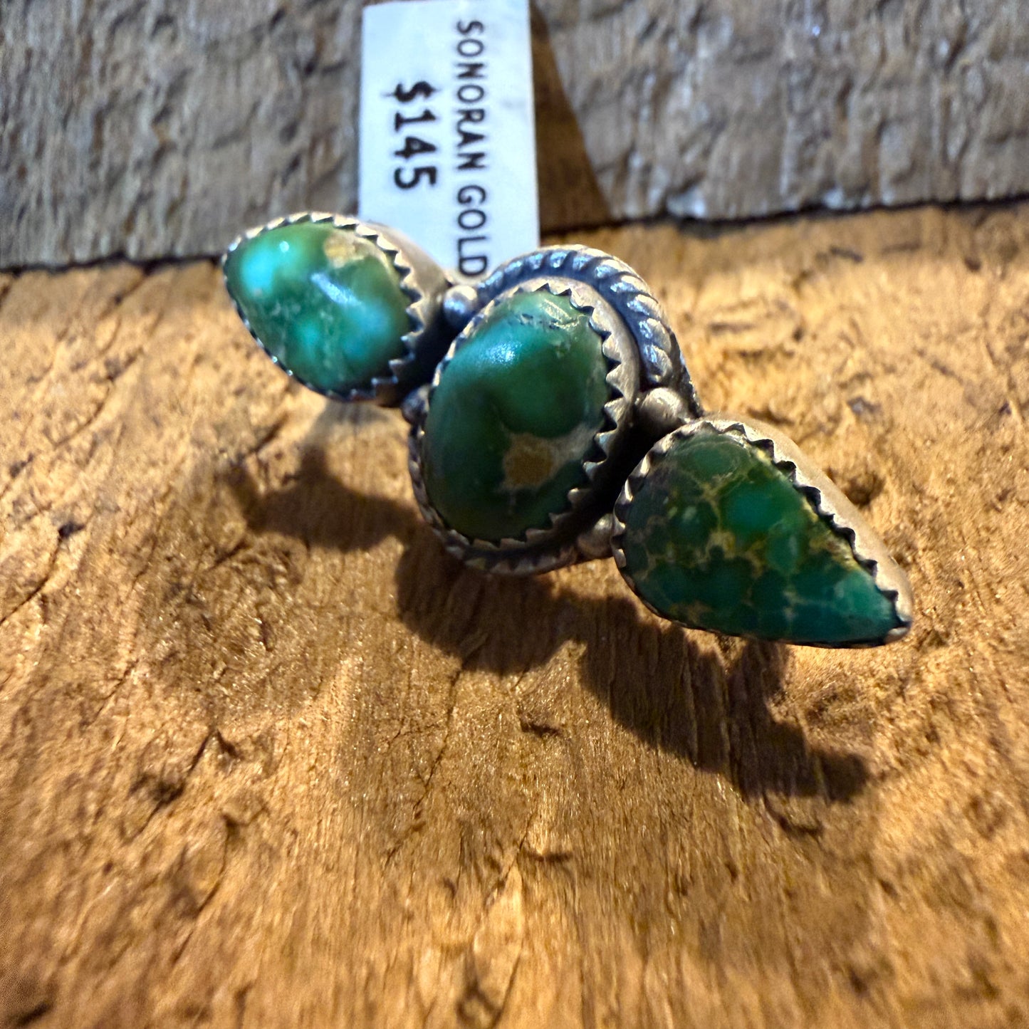 Sonoran Gold Turquoise Gemstone Watch Band Charm in Sterling Silver Adjustable Wild West Boho