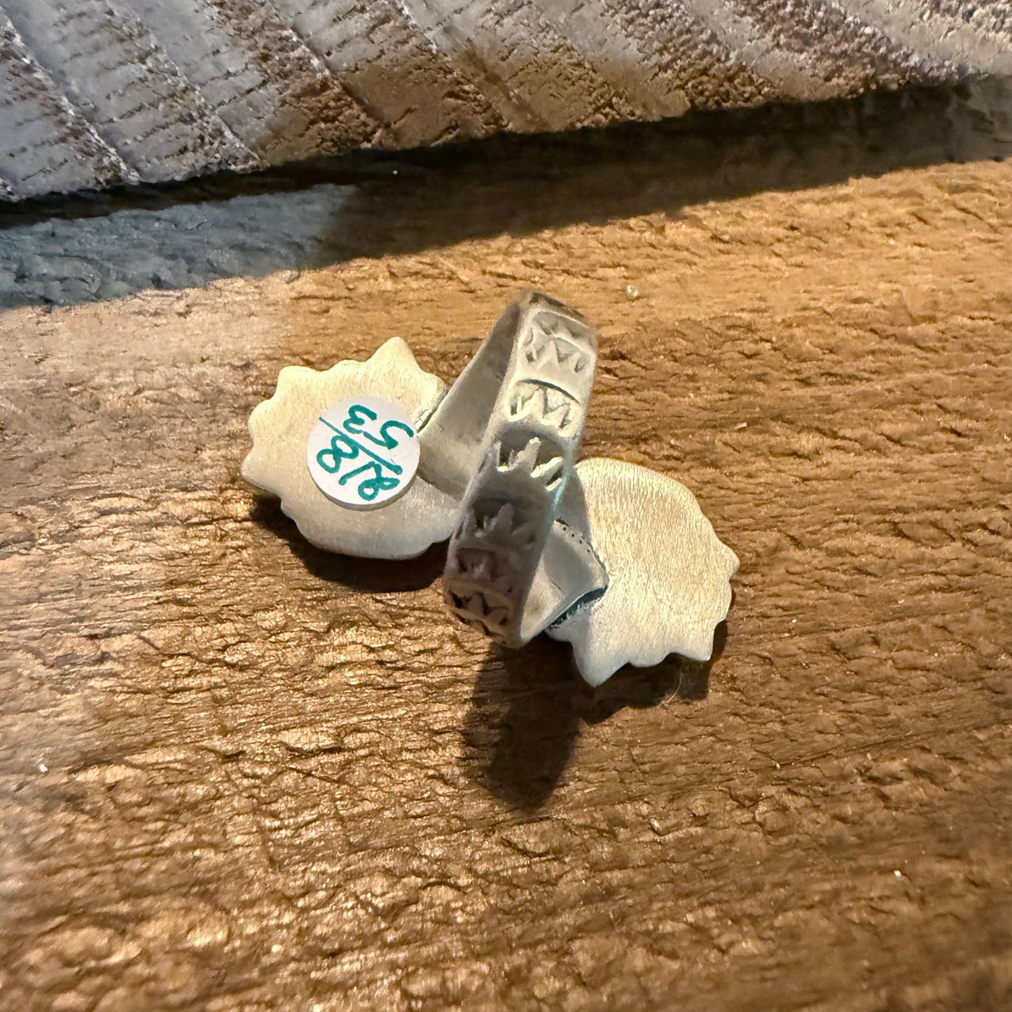Cotton Candy Turquoise Dahlia Gemstone Adjustable Sterling Silver Ring Wild West Boho