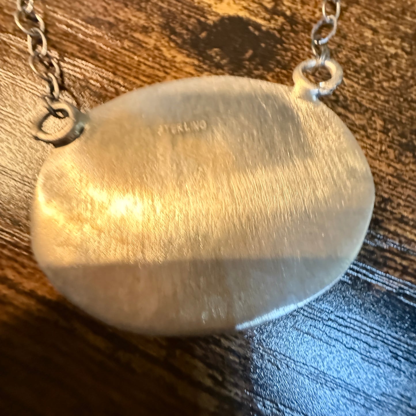 Sonoran Gold Turquoise Gemstone Pendant Necklace in Sterling Silver, 18 Inch Chain Wild West Boho