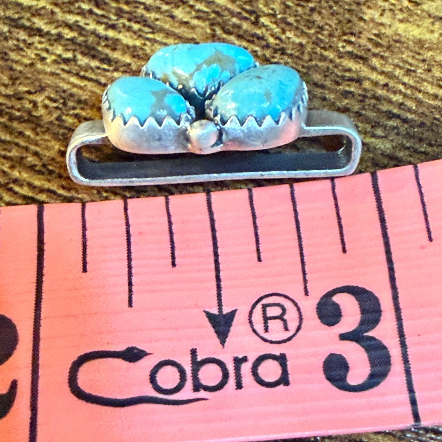 Golden Hills Turquoise Gemstone Apple I-Watch Band Slider Charm in Sterling Silver Wild West Boho