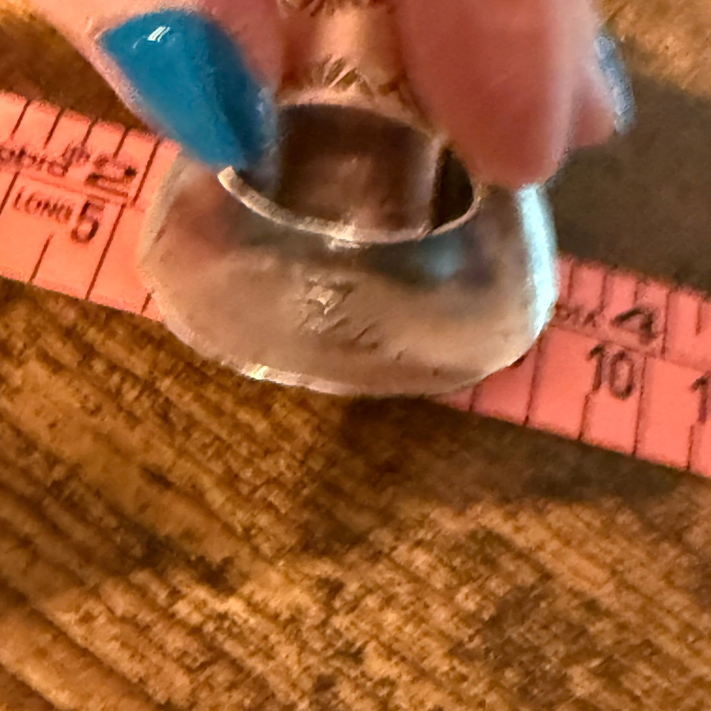 Native Handmade T Yazzi Kingman Turquoise Cowboy Hat Adjustable Ring Sterling Silver Wild West Boho
