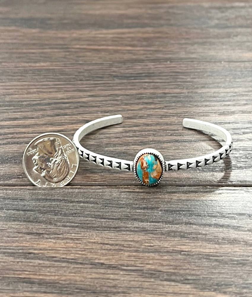 Oval Natural Gemstone Cuff Bracelet, Antique Silver Nickel Free Silver Elegant