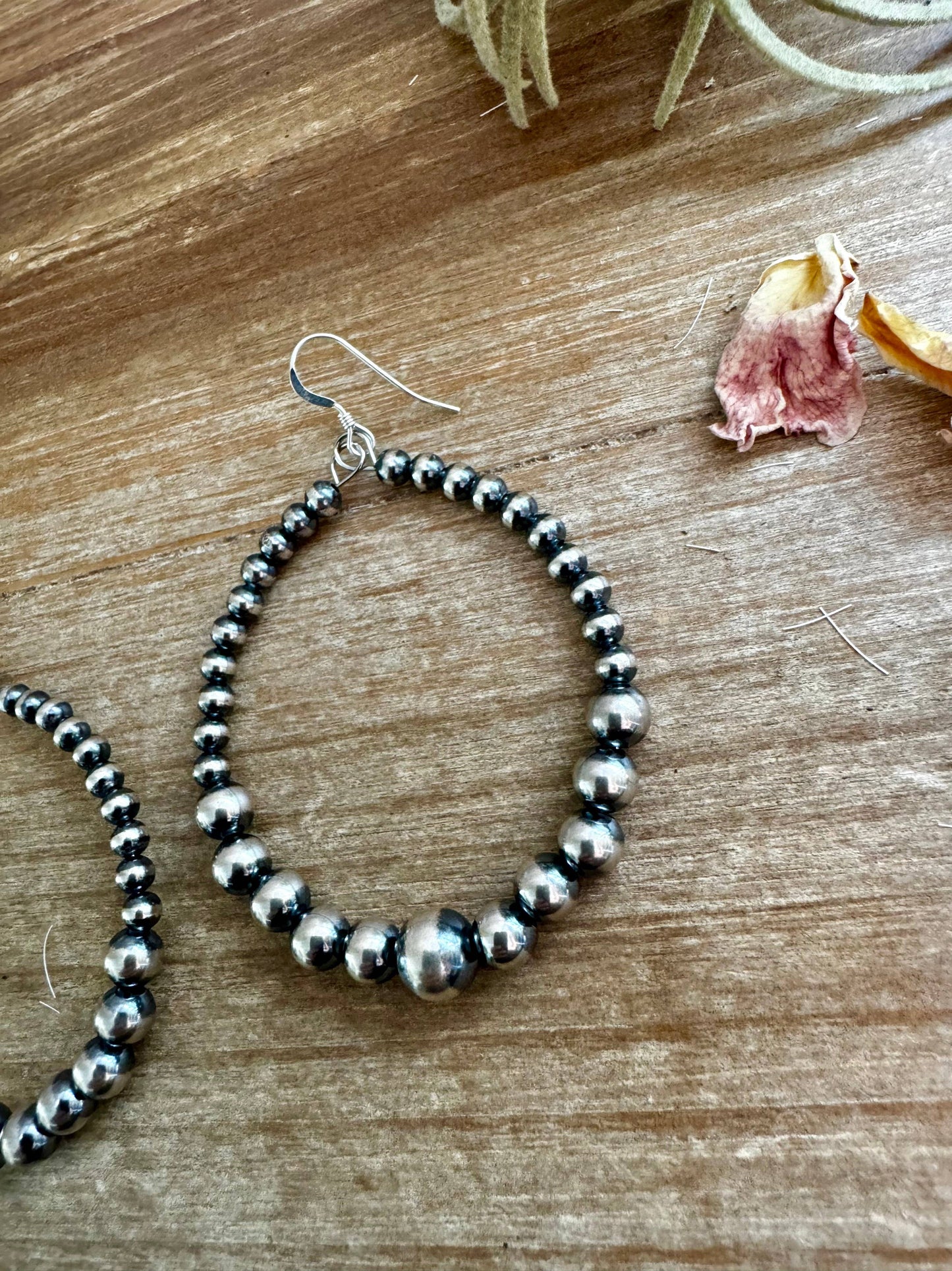Only Sterling Silver Pearl Hoops Handcrafted Western Wedding Jewelry WildWestBoho