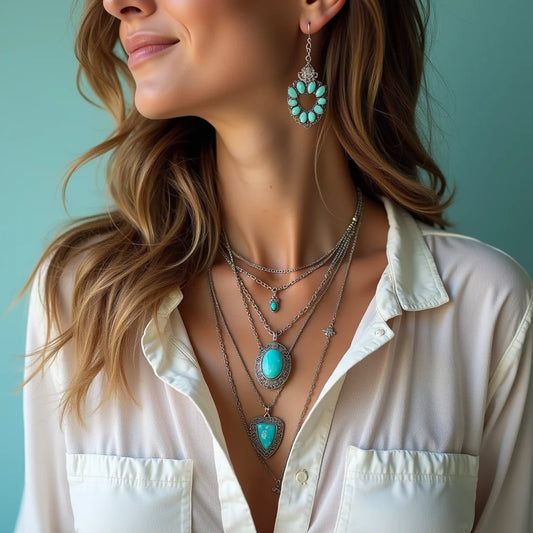Bohemian, Southwestern, Turquoise, Jewelry - Layering Bohemian Turquoise Jewelry with Southwestern Flair