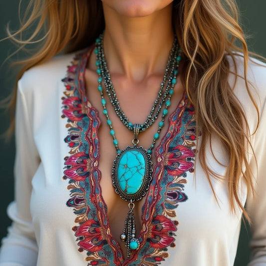 Bohemian, Southwestern, Turquoise, Jewelry - Bohemian Turquoise Jewelry Southwestern Style Essentials
