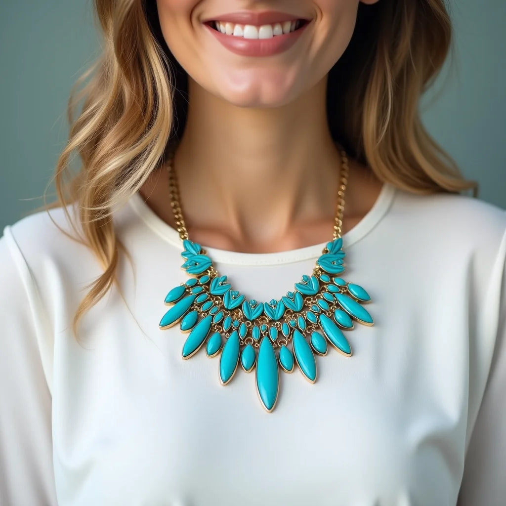 Turquoise Statement Necklace - Styling a Turquoise Statement Necklace for Everyday Glam