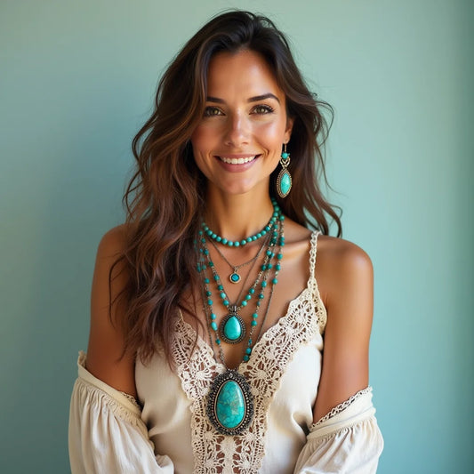 Bohemian, Southwestern, Turquoise, Jewelry - Bohemian Southwestern Turquoise Jewelry Layering Tips