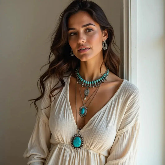Bohemian, Southwestern, Turquoise, Jewelry - Bohemian Turquoise Jewelry Guide: Layered Southwestern Style