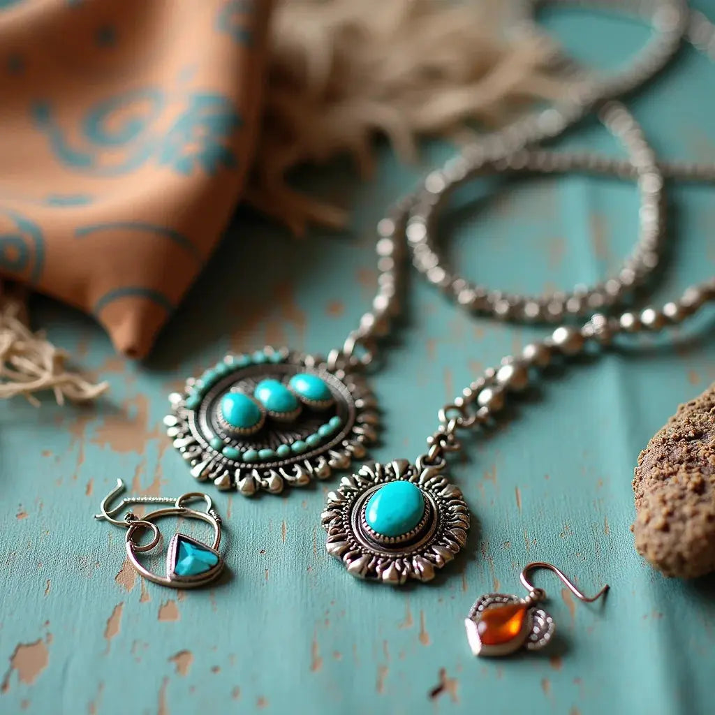 Bohemian, Southwestern, Turquoise, Jewelry - Bohemian Turquoise Jewelry Southwestern Style Essentials
