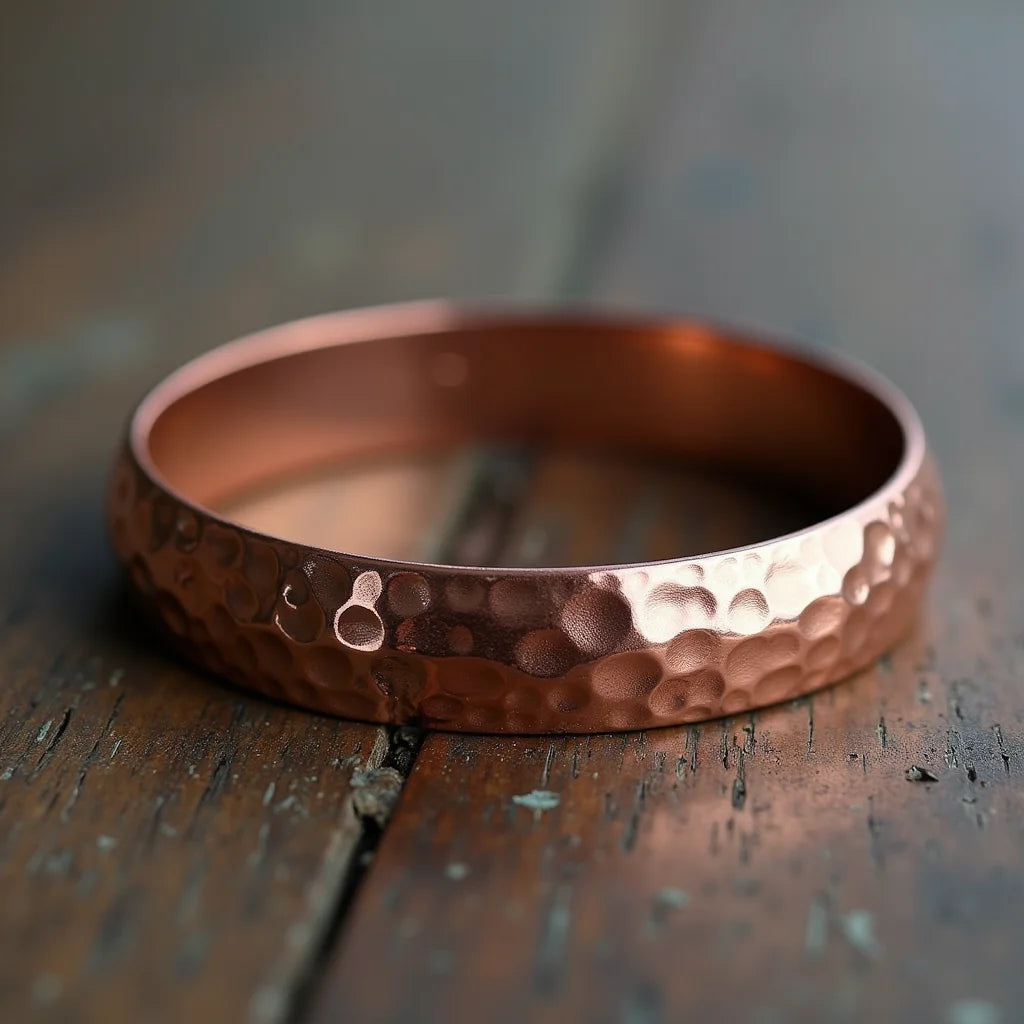 Hammered Copper Bracelets - Hammered Copper Bracelets: Rustic Shine for Everyday Style