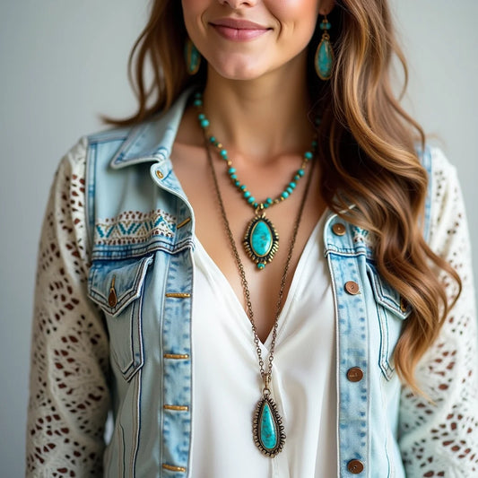 Bohemian, Southwestern, Turquoise, Jewelry - Bohemian Southwestern Turquoise Jewelry Layering Tips