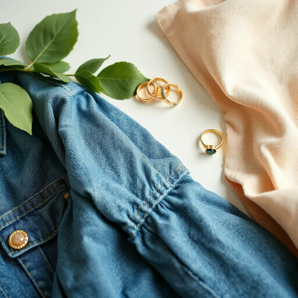 Assorted fashion rings with mixed metals and gemstone details on a neutral tabletop