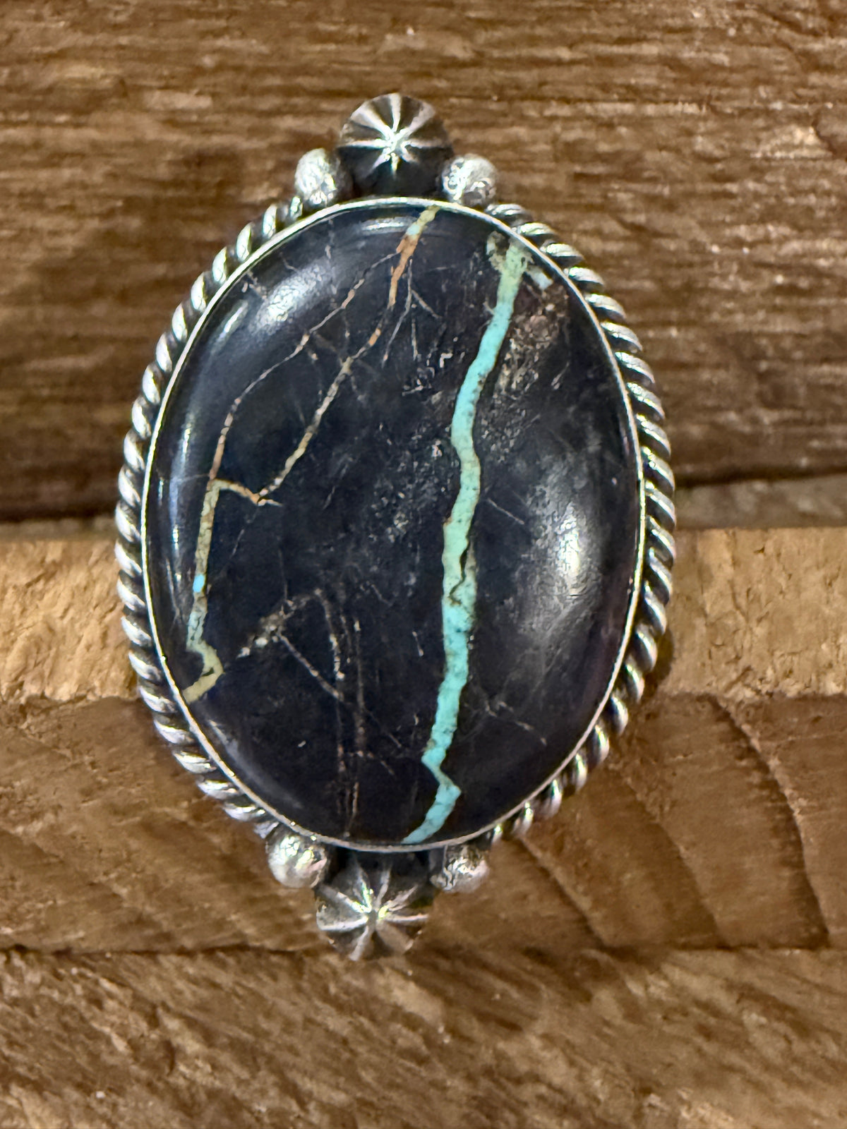 Native Signed Johnny Dixon Blackjack Oversized Statment Ring Adjustable in Sterling Silver Silver Elegant