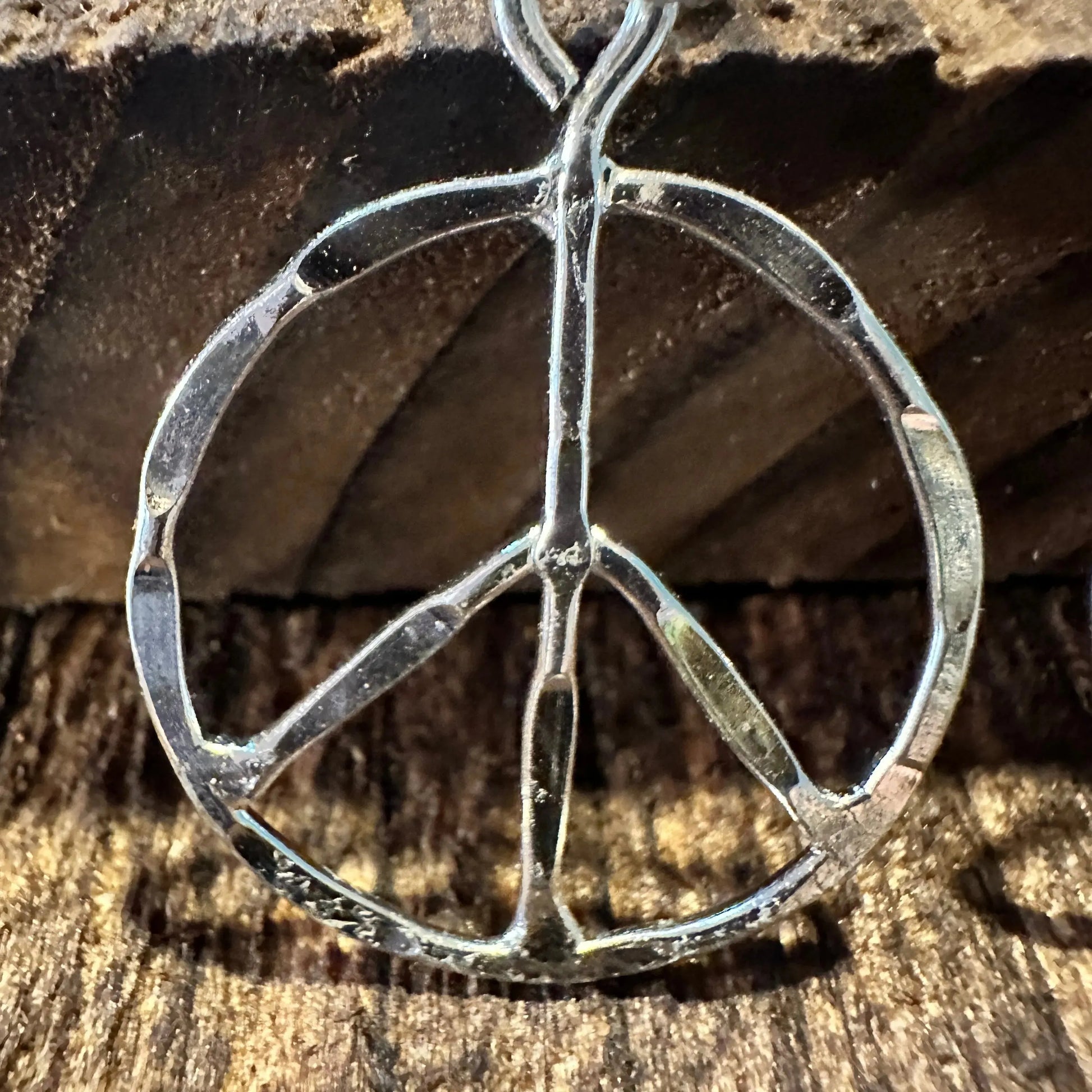 Handmade Artesian Hippie Silver Plated Peace Sign Drop Wire Earrings, Gift Box - Silver Elegant