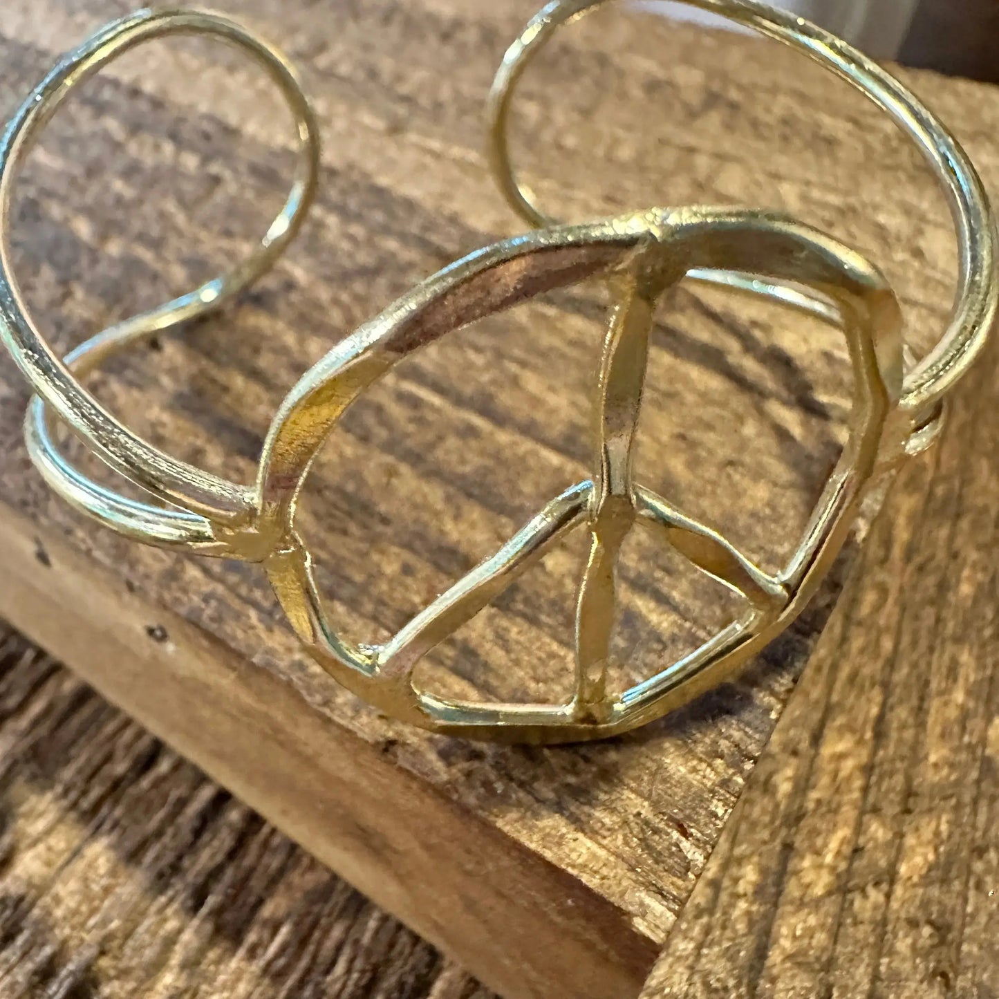 Handmade Artesian Hippie Wide Cuff Bracelet Bangle, Gold Plated, Gift Box - Silver Elegant