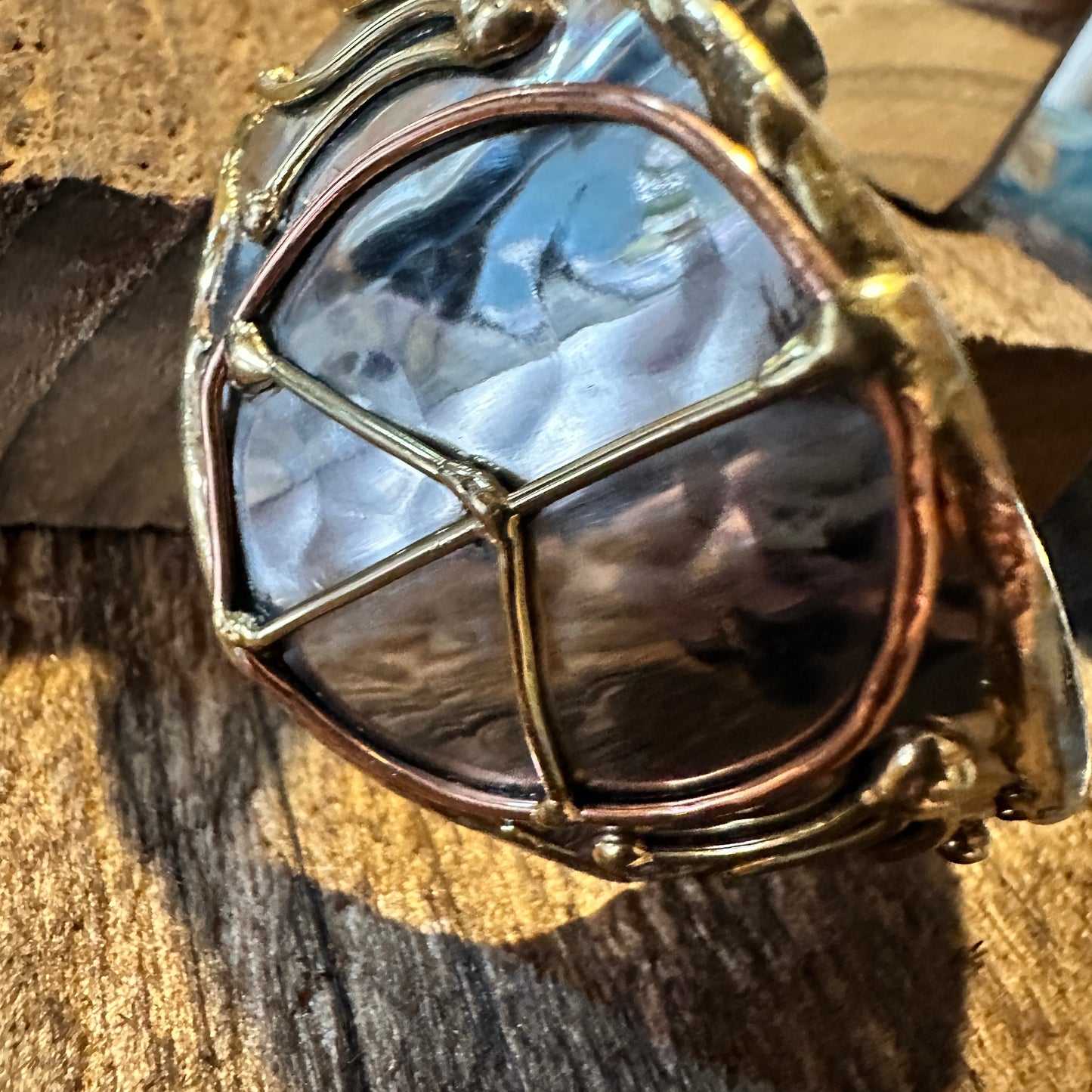 Boho Handmade Artesian Hippie Mixed Metal Wide Cuff Bracelet Bangle, Gift Box - Silver Elegant