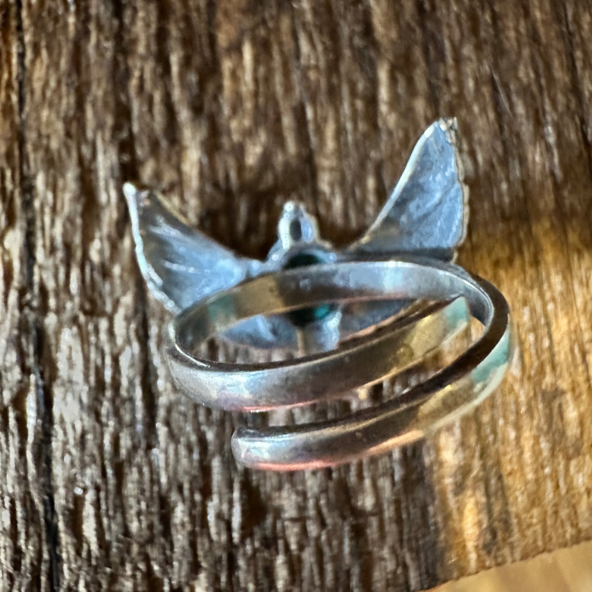 Eagle Emblem Turquoise Sterling Silver Ring – Handcrafted Native American Jewelry in Gift Box - Silver Elegant