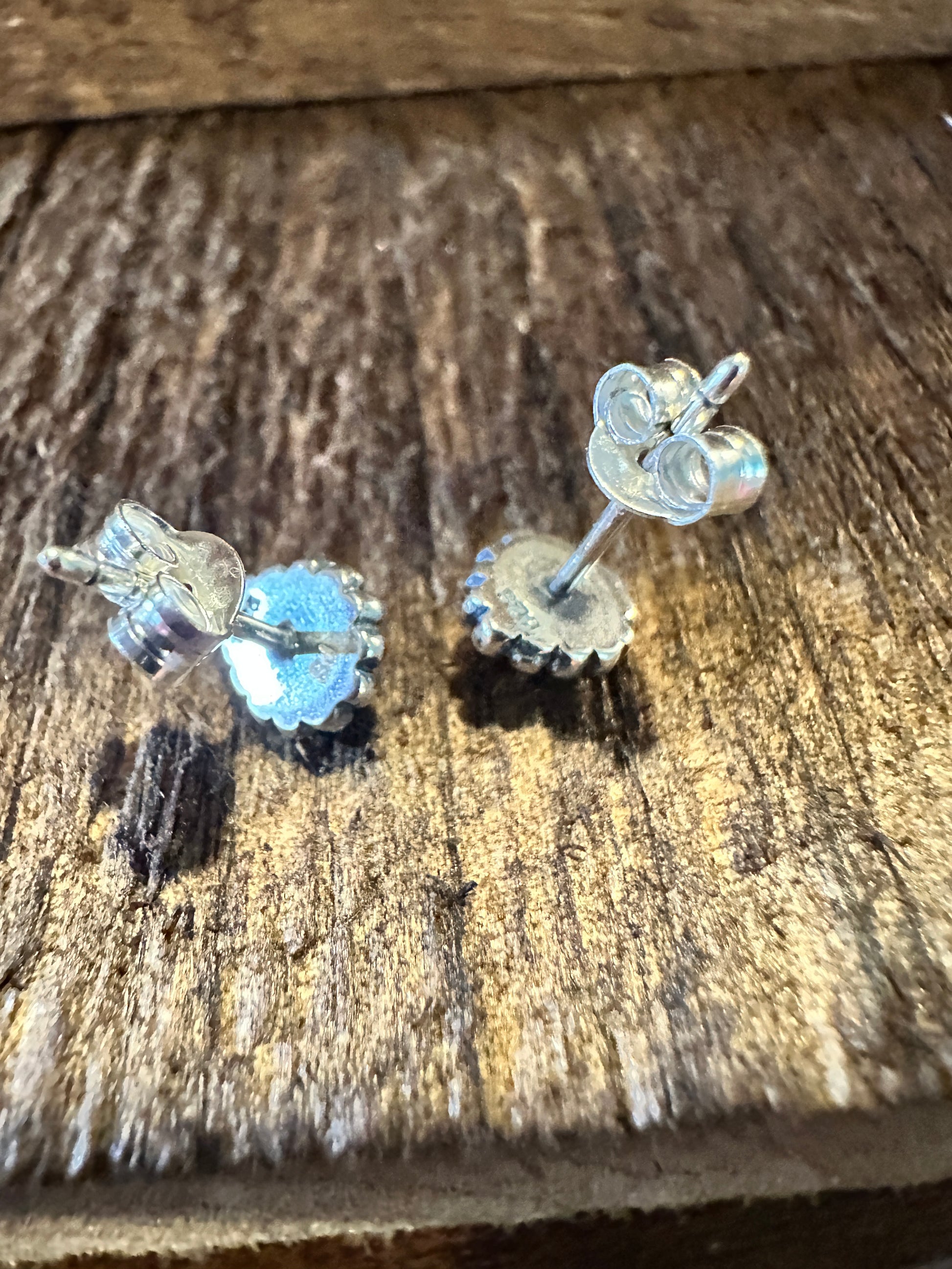 Navajo Sterling Silver Teardrop Turquoise Earrings with Gift Box - Silver Elegant