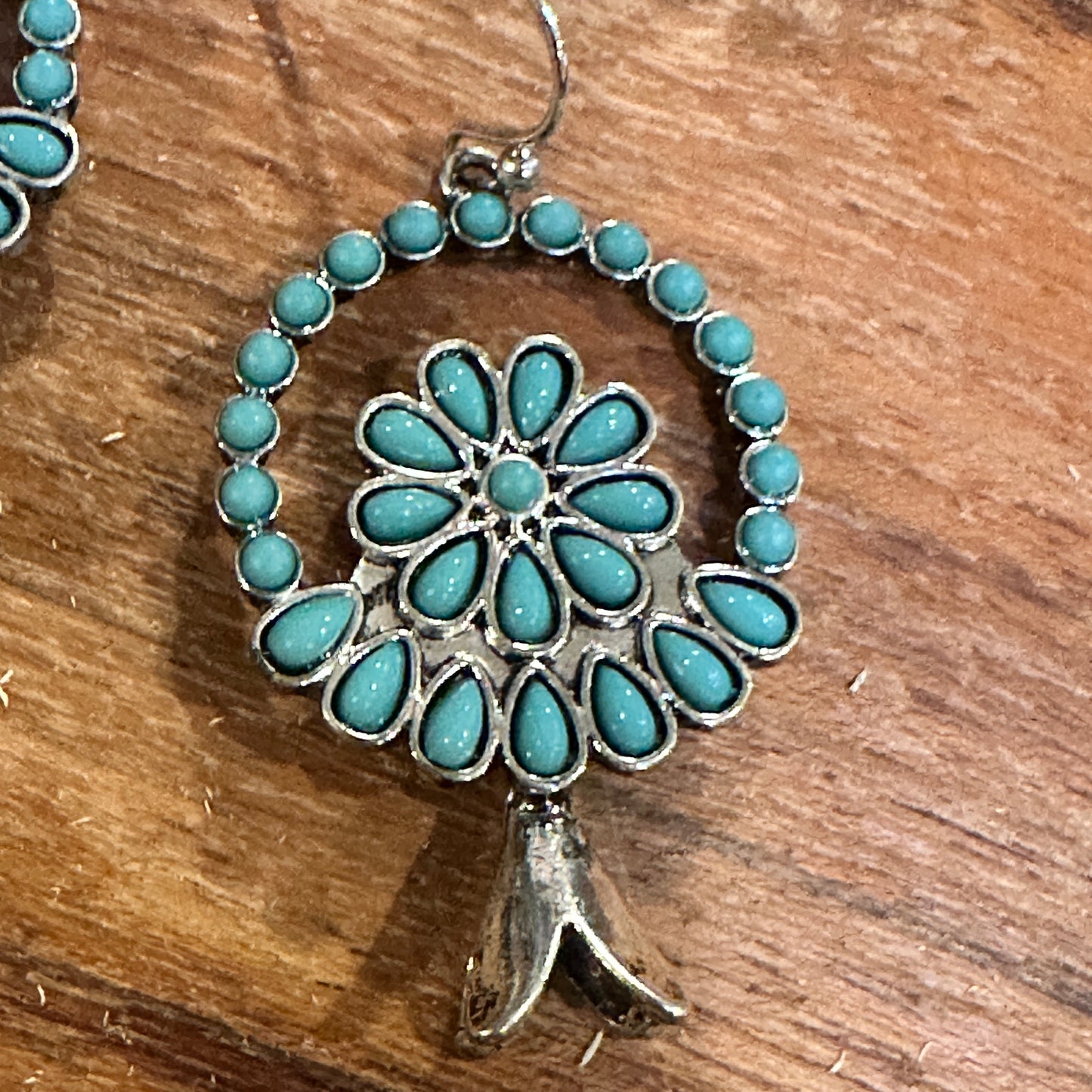 Turquoise Blossom Charm Earrings: Nature's Elegance WildWestBoho