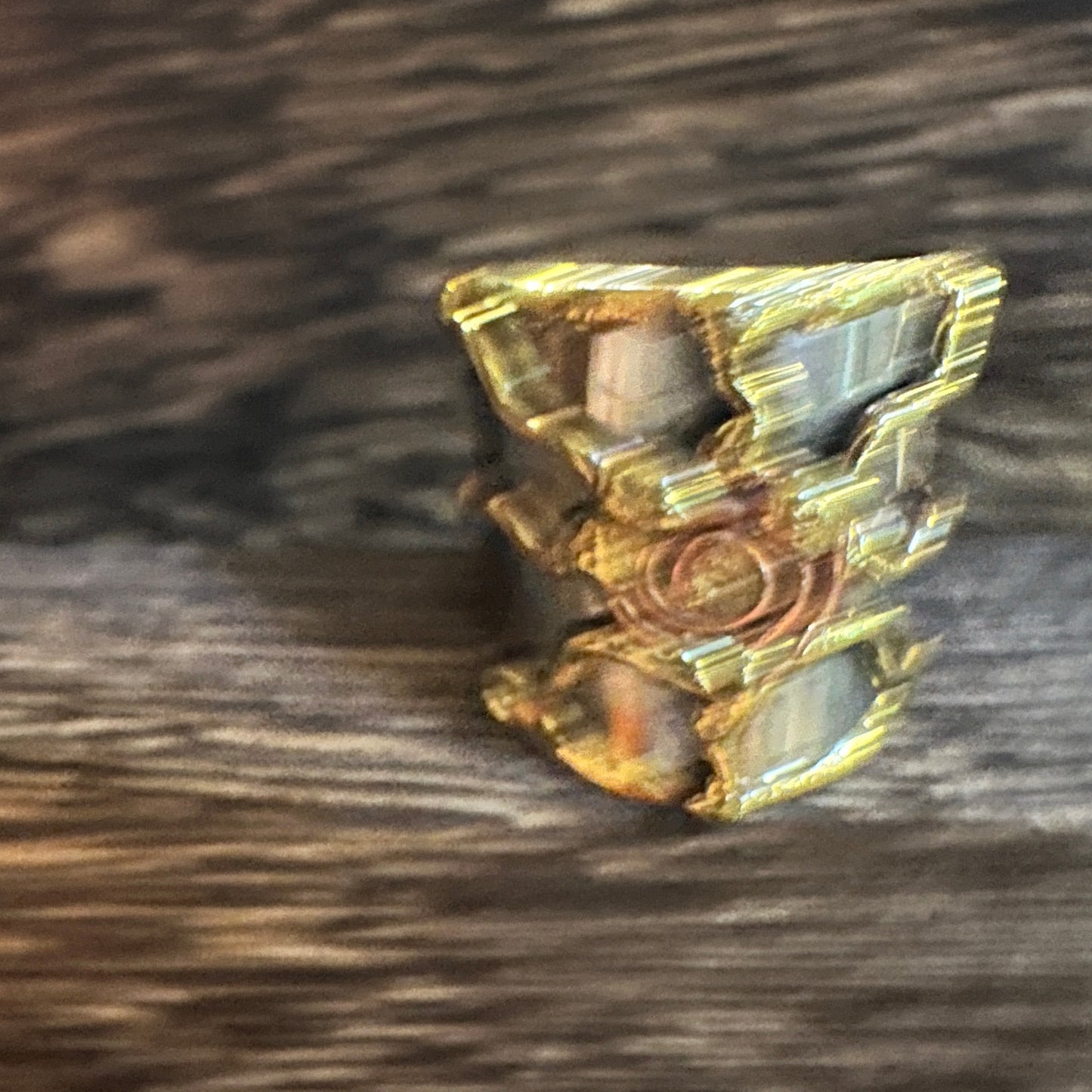 Artisan Crafted Bohemian Silver & Copper Heart Wide Cuff Ring in Gift Box Silver Elegant
