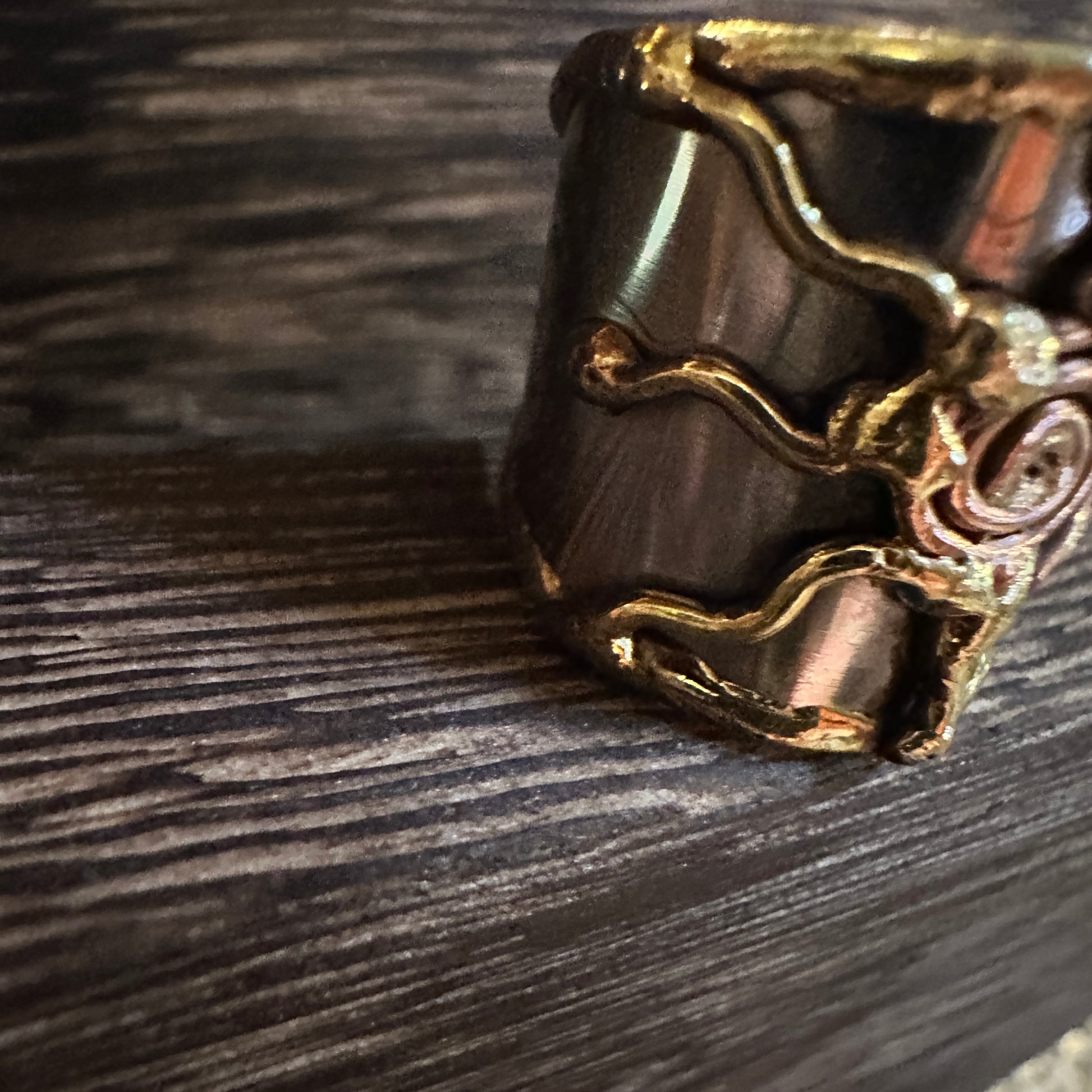 Artisan Crafted Bohemian Silver & Copper Heart Wide Cuff Ring in Gift Box Silver Elegant