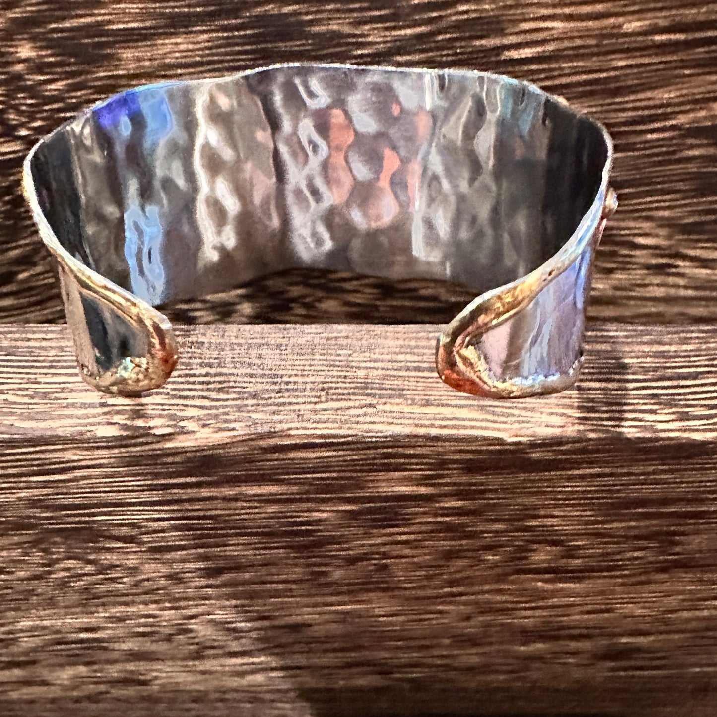Turquoise Stone Cuff Bracelet - Handcrafted Adjustable Design in Mixed Metals, Gift Box Included Silver Elegant