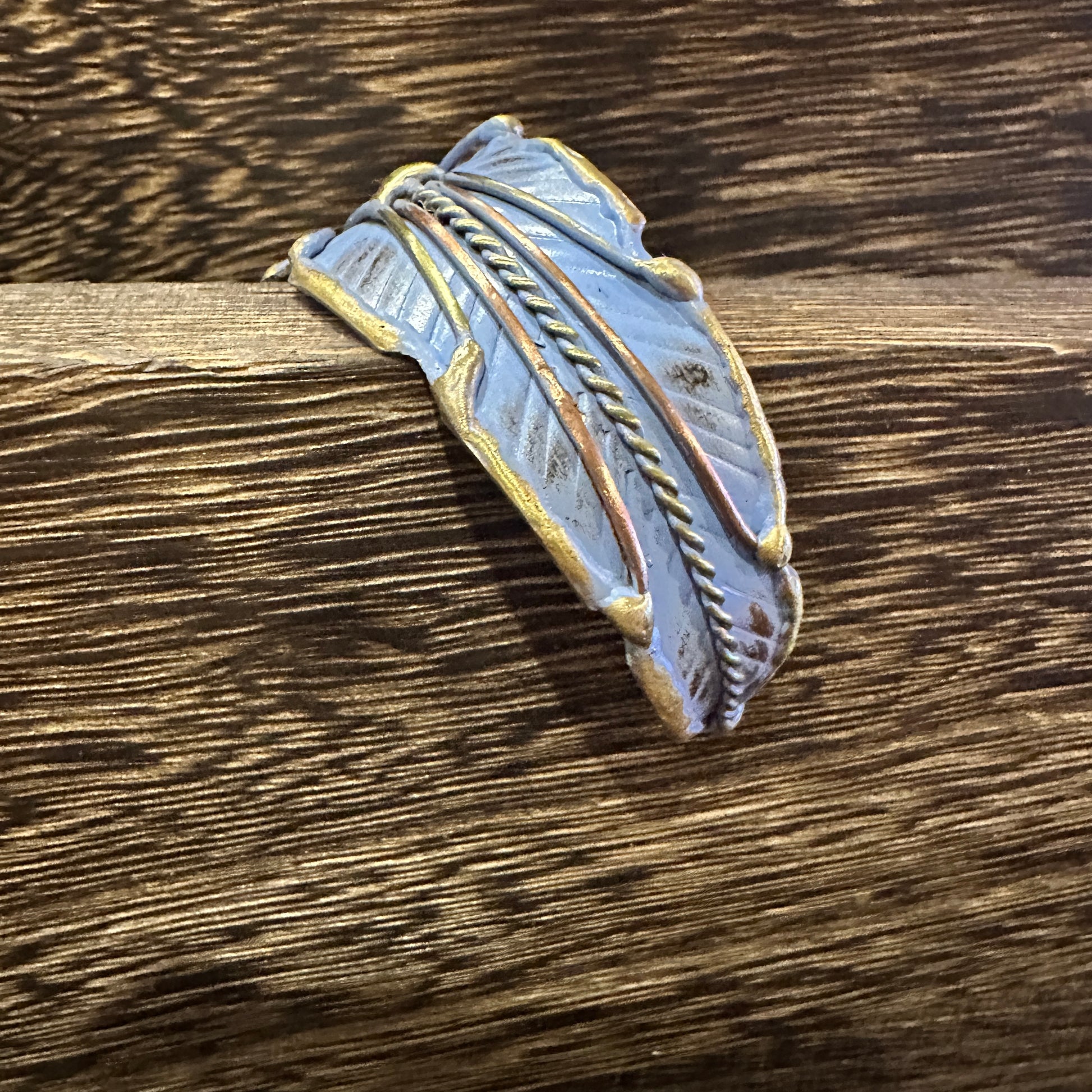 Patina Green Leaf Cuff Bracelet - 2in Wide Adjustable Brass Design in Gift Box Silver Elegant