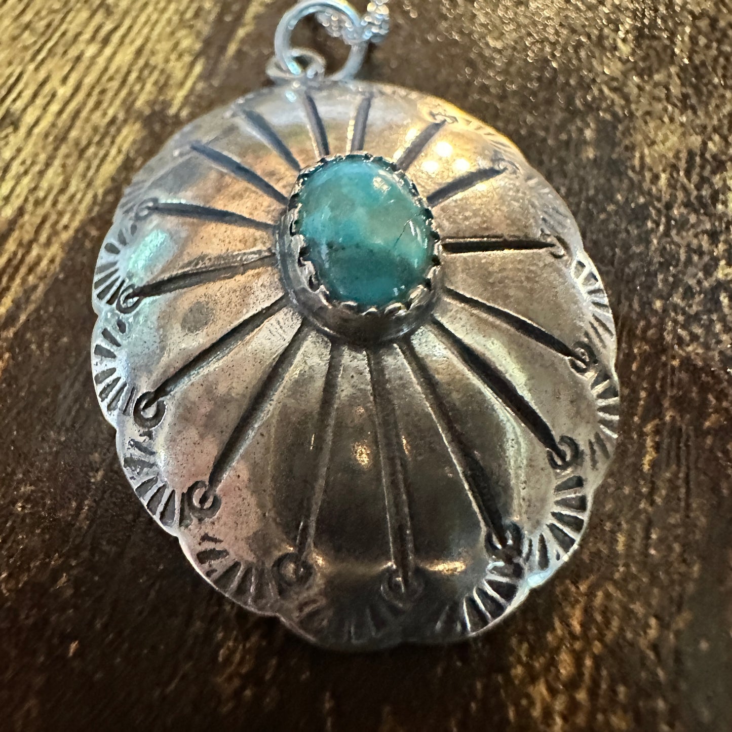 Concho Turquoise Elegance: Adjustable Sterling Silver Beaded Necklace 16-18", Gift Box Silver Elegant