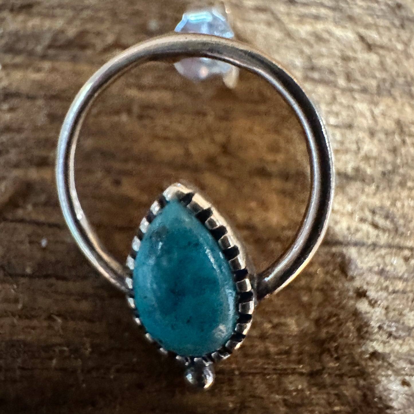 Bohemian Bliss Turquoise Sterling Silver Hoops Stud Earrings, Gift Box Silver Elegant