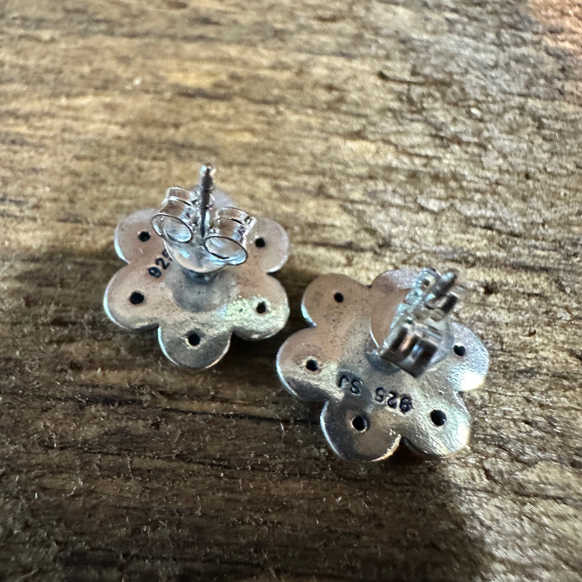 Iris Blossom Turquoise Silver Studs Silver Elegant