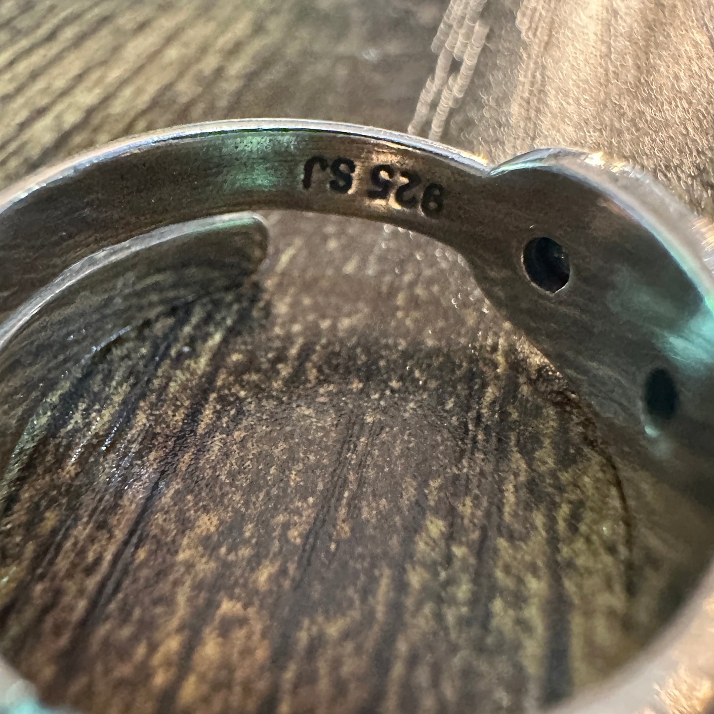 Boho Native Inspired Turquoise Elegance  Adjustable Sterling Silver Ring Band, Gift Box Silver Elegant