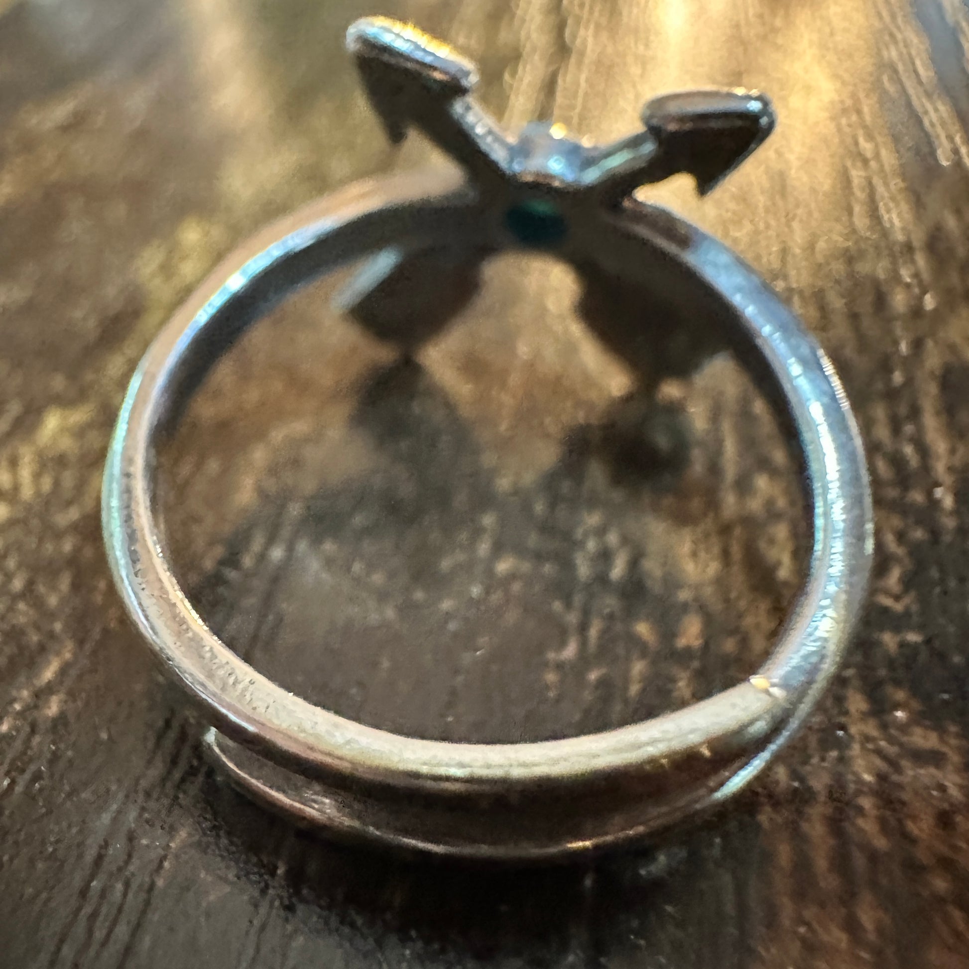 Boho Native Inspired Friendship Arrow Adjustable Sterling Silver Turquoise Ring, Gift Box Silver Elegant