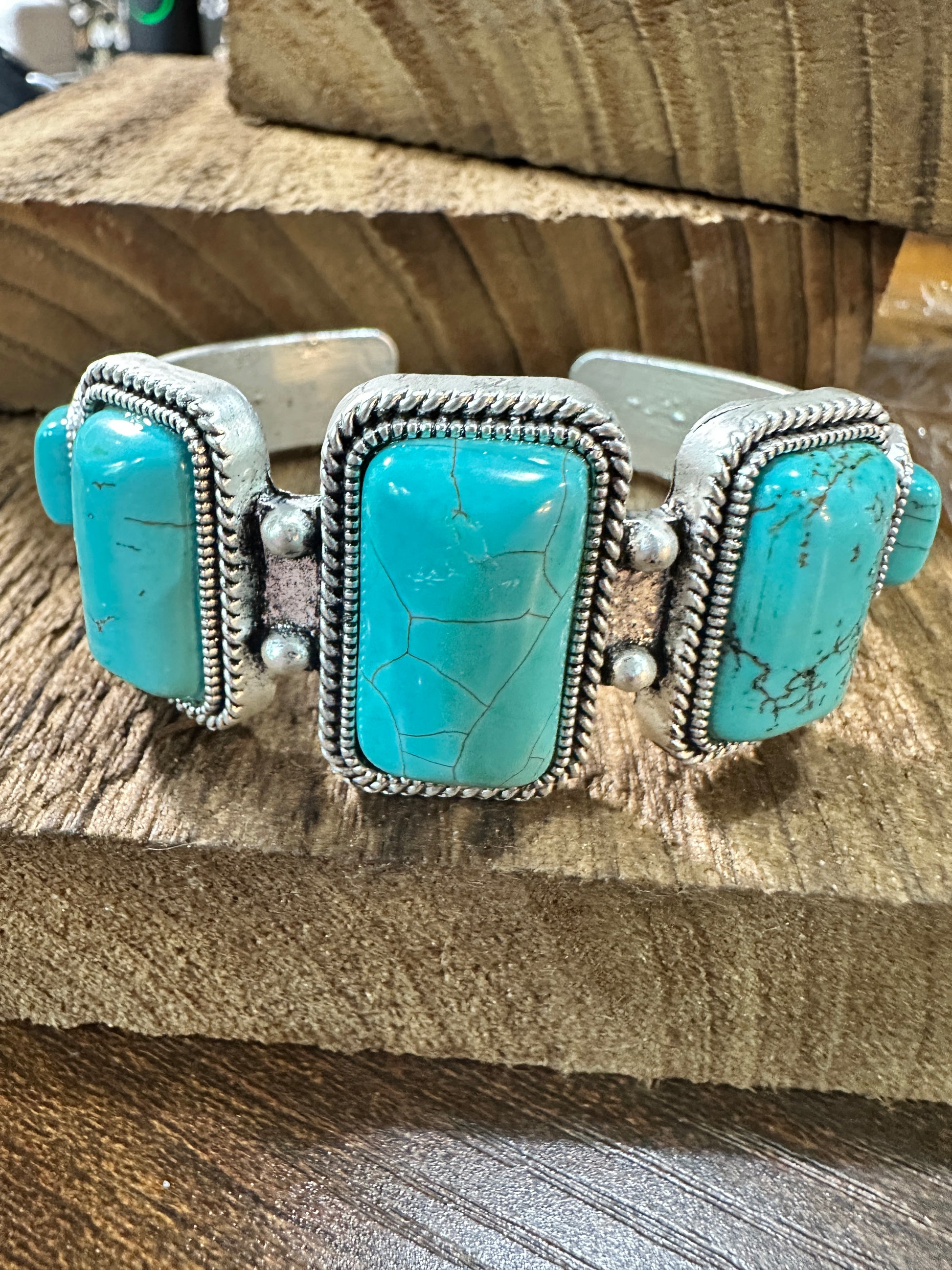 Turquoise Cuff Bracelet - Elegant Navajo Design, Boho Southwestern Silver Elegant