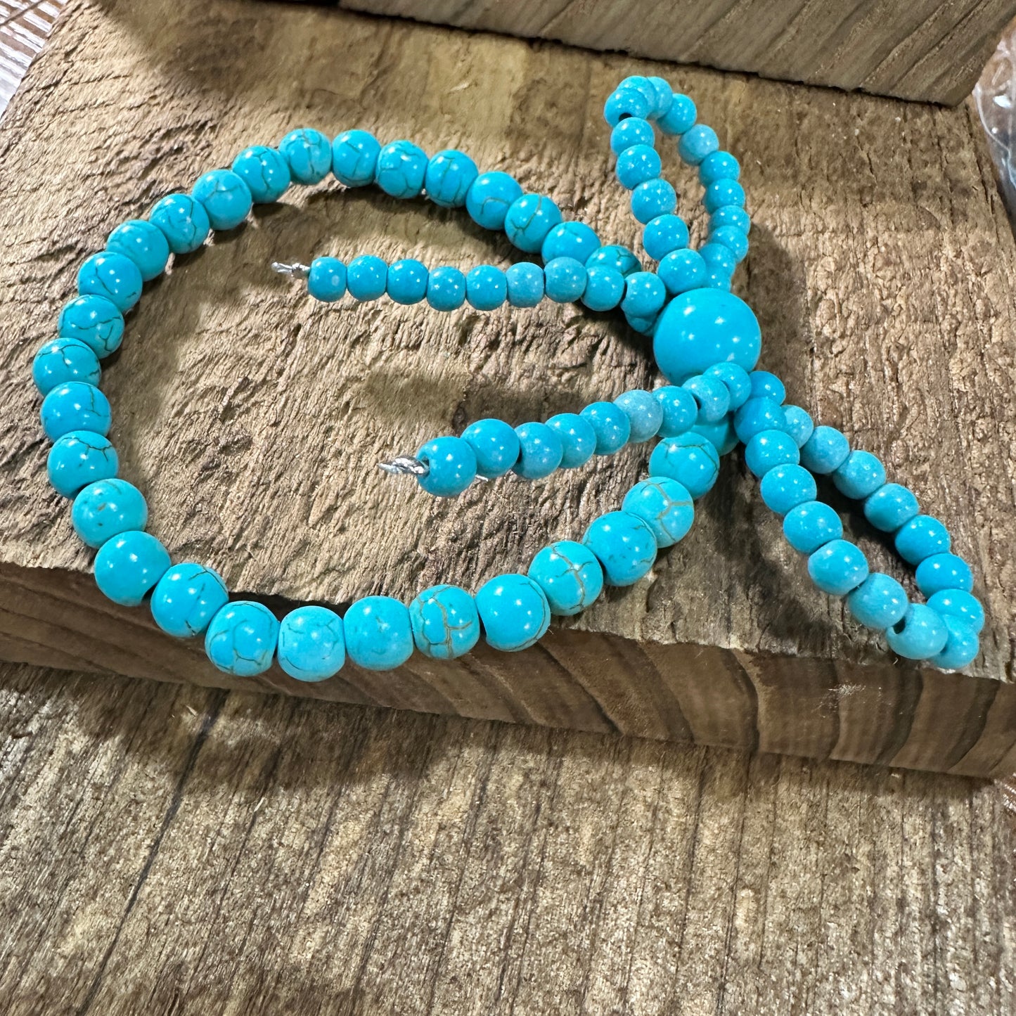 Handmade Ribbon Bow Beaded Stretch Bracelet in Turquoise, Southwestern Cowgirl, Ships in Gift Box Silver Elegant