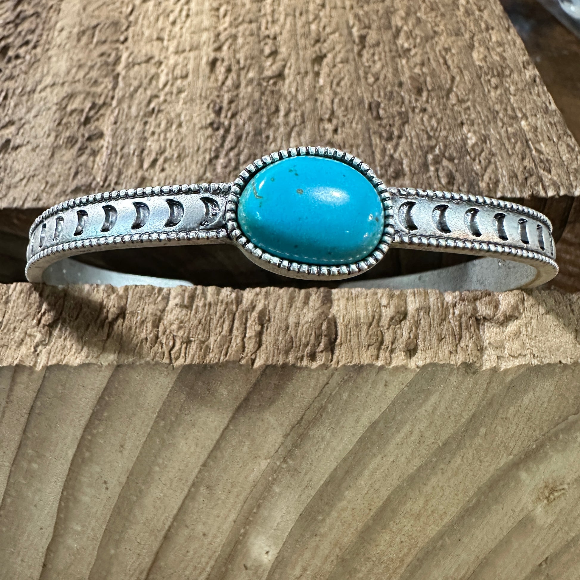 Turquoise Cuff Bracelet in Antique Silver, Native Inspired Bangle, Ships in Gift Box Silver Elegant