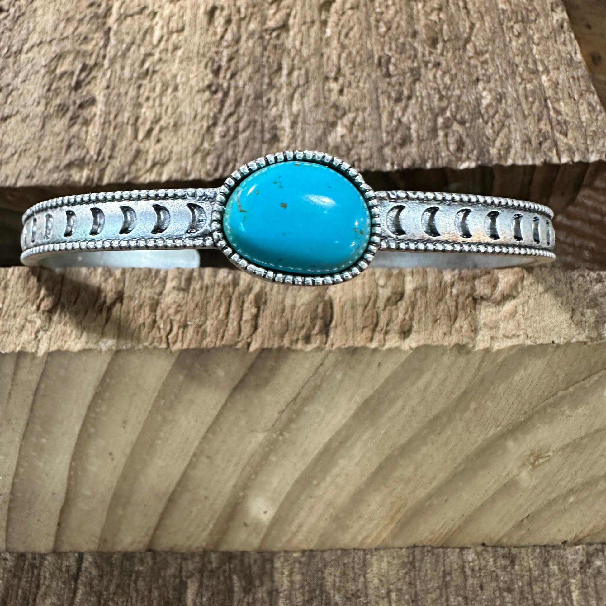 Turquoise Cuff Bracelet in Antique Silver, Native Inspired Bangle, Ships in Gift Box Silver Elegant