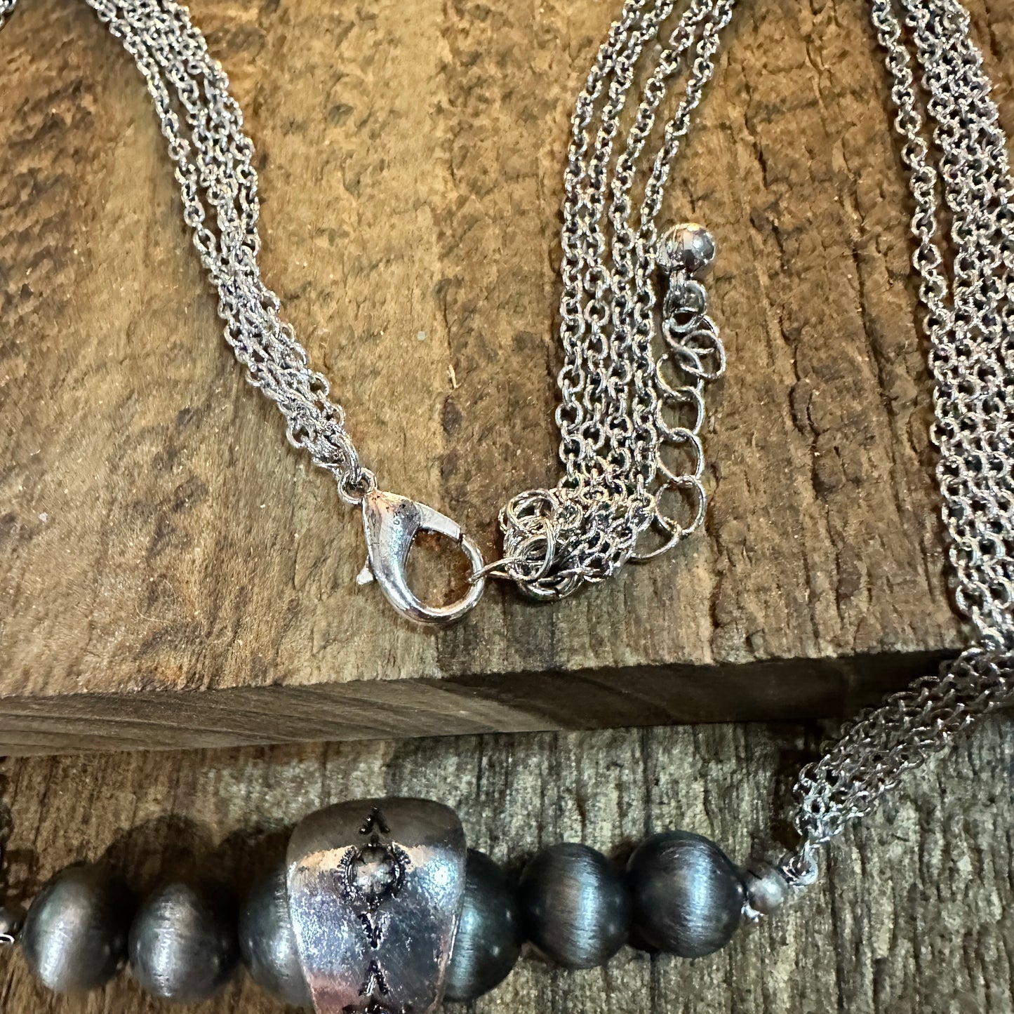 Large Feather Pendant Western Necklace and Earrings Set Silver Elegant