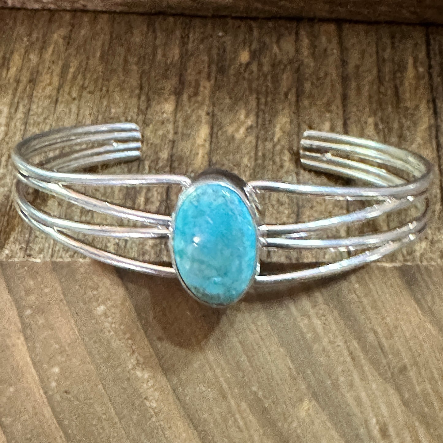 Navajo Turquoise Spiny Sterling Silver Bracelet Loop Cuff Stamped Begay Silver Elegant