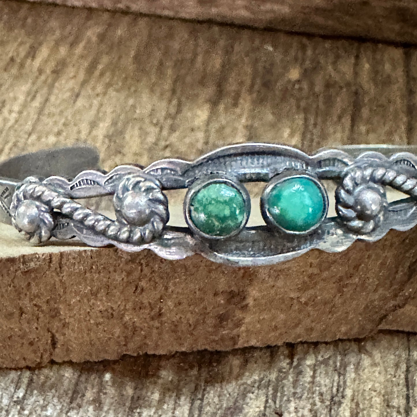 Handmade Navajo Style Spice Mojave Oxidized Sterling Silver Cuff Bracelet Silver Elegant