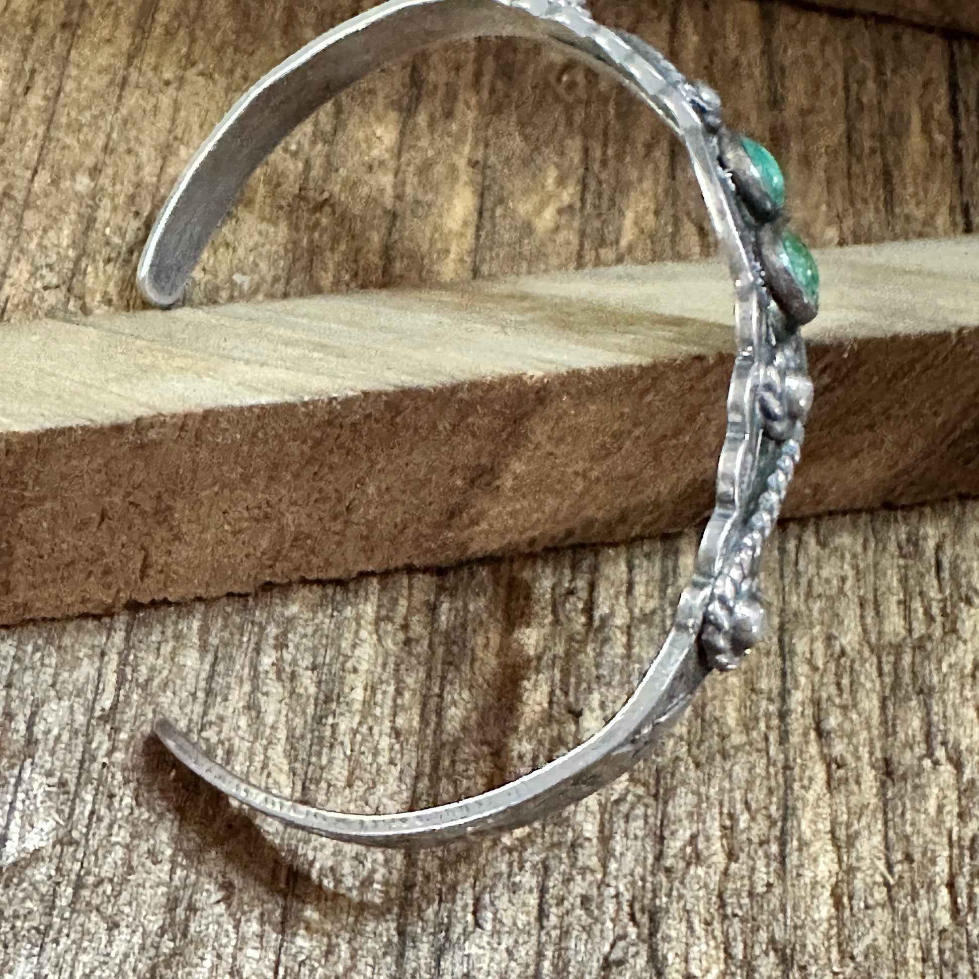 Handmade Navajo Style Spice Mojave Oxidized Sterling Silver Cuff Bracelet Silver Elegant