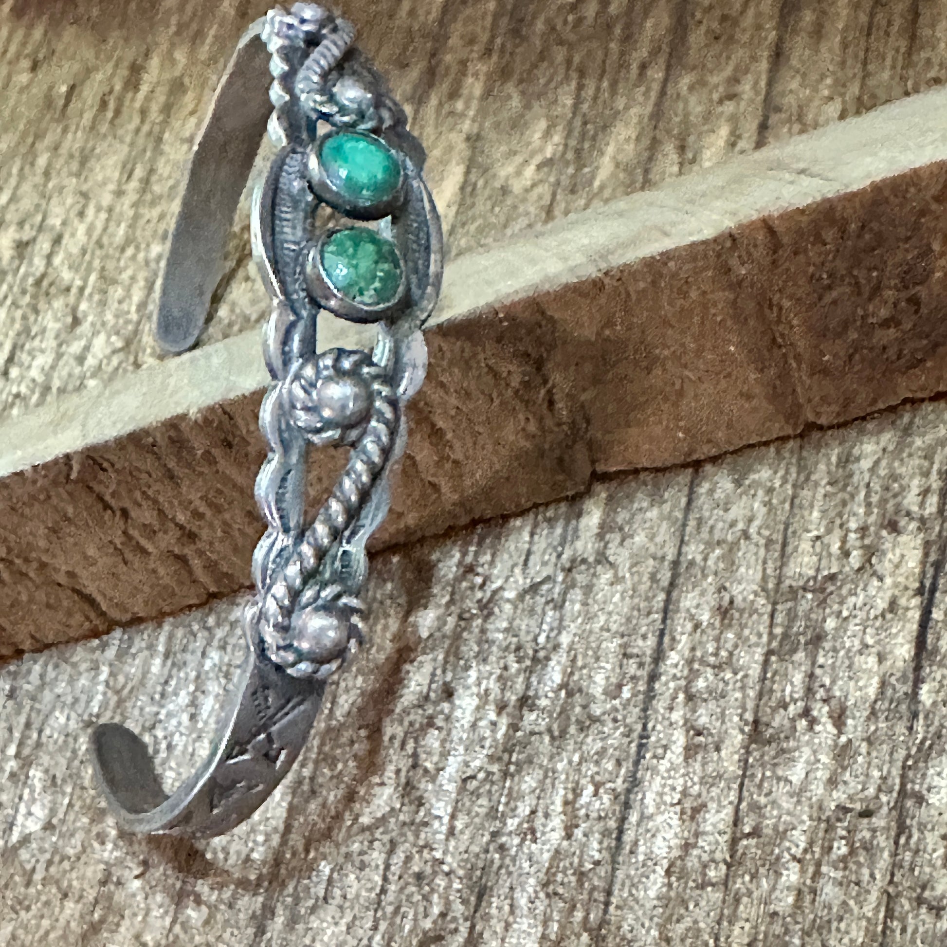 Handmade Navajo Style Spice Mojave Oxidized Sterling Silver Cuff Bracelet Silver Elegant