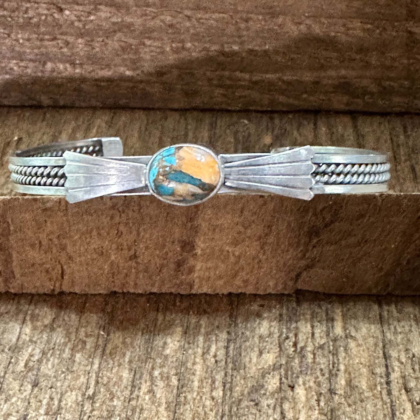 Handmade Navajo Style Pink Dream Mojave Sterling Silver Cuff Bracelet, Natural Stone Silver Elegant