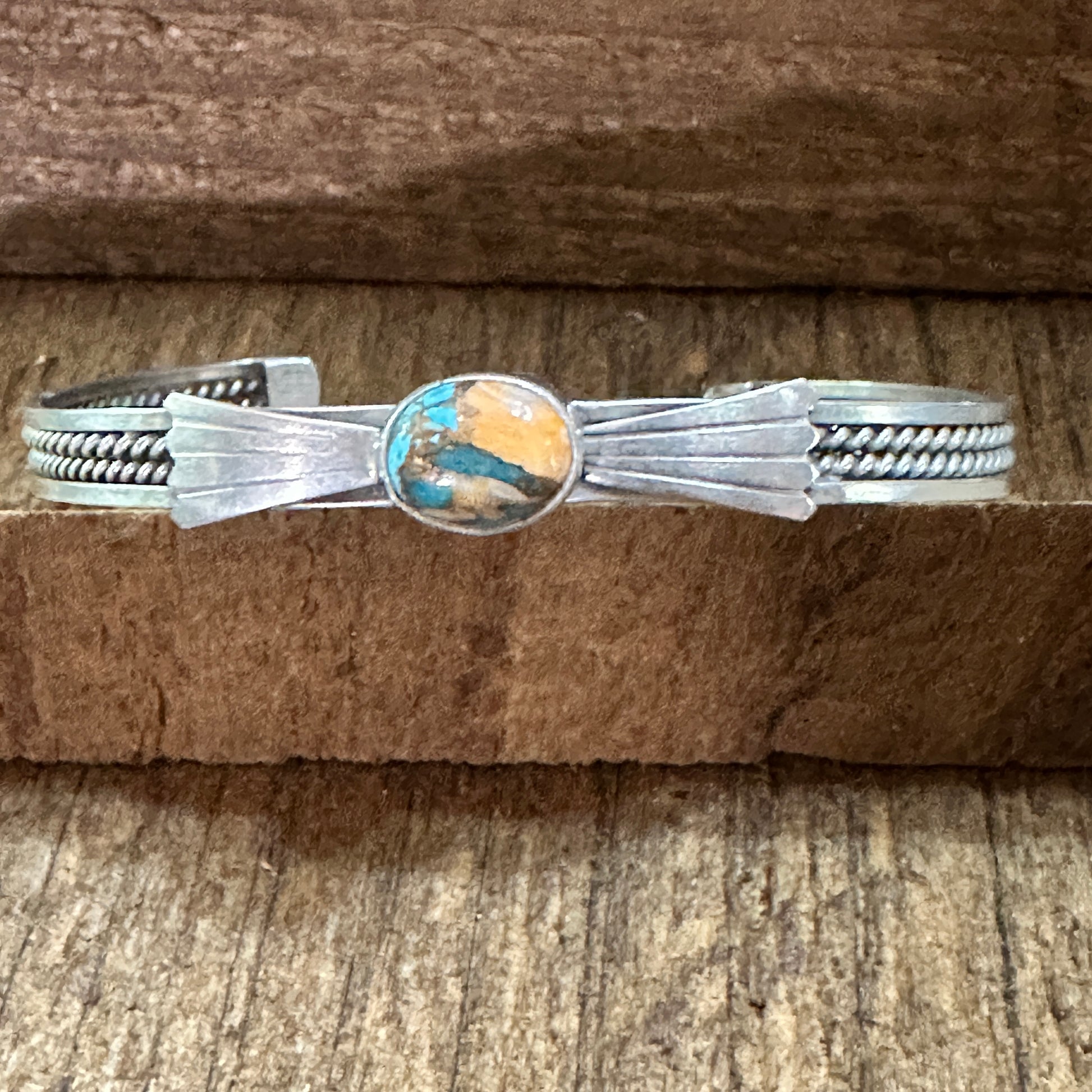 Handmade Navajo Style Pink Dream Mojave Sterling Silver Cuff Bracelet, Natural Stone Silver Elegant