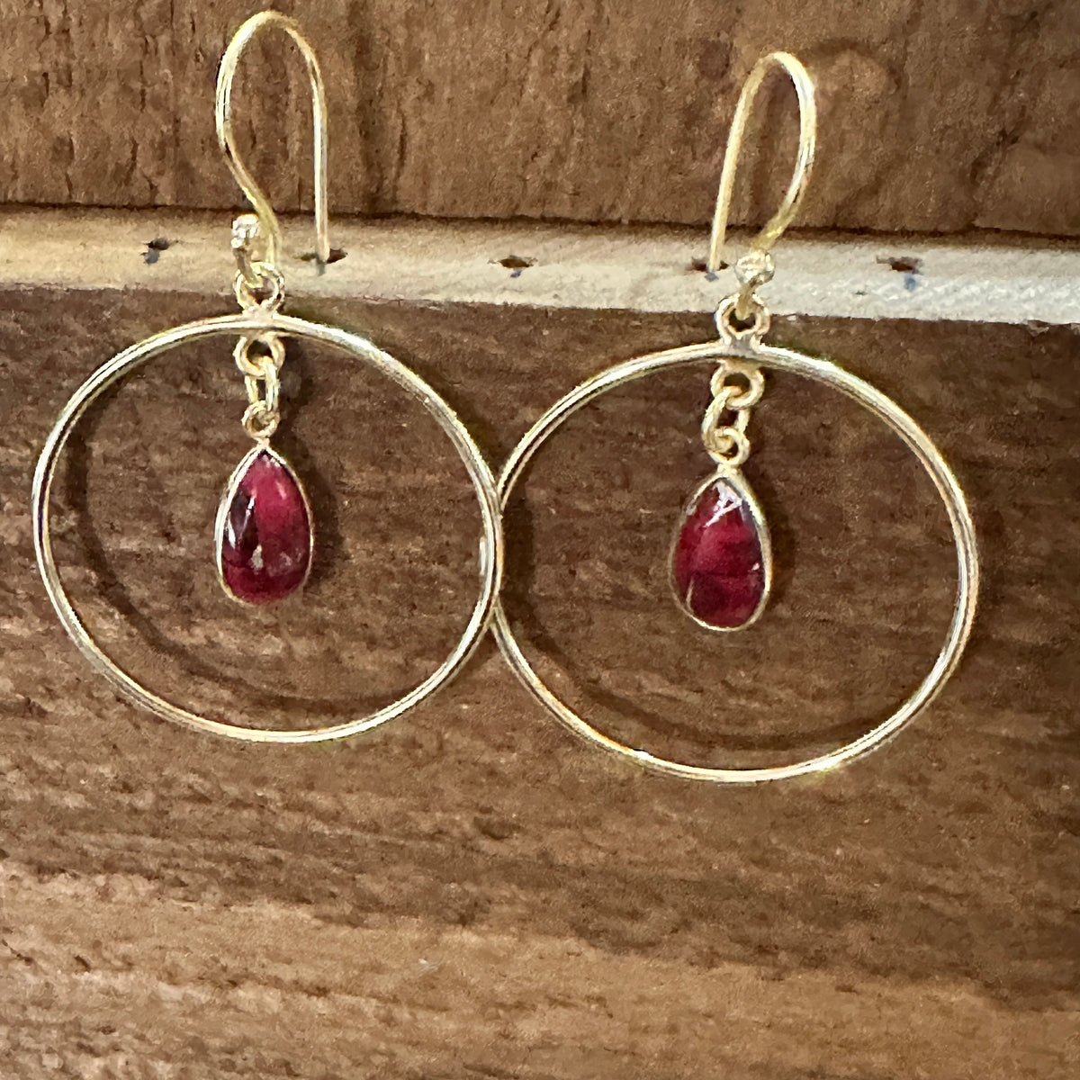 Golden Dahlia Rose Handmade Gold Plated Earrings, Natural Stone Silver Elegant