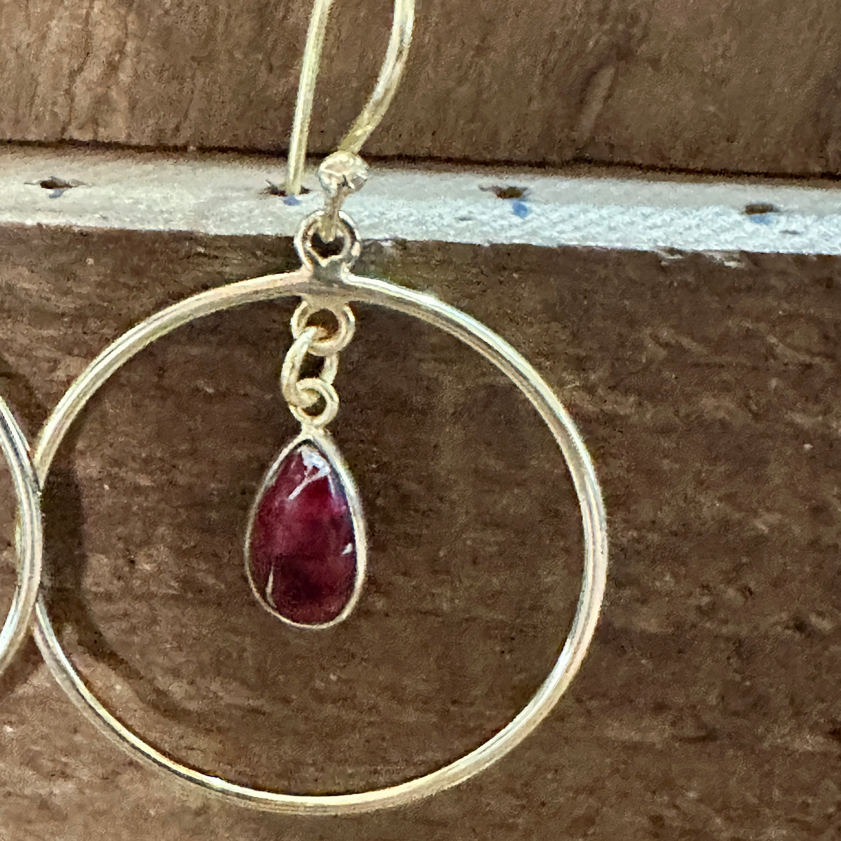 Golden Dahlia Rose Handmade Gold Plated Earrings, Natural Stone Silver Elegant