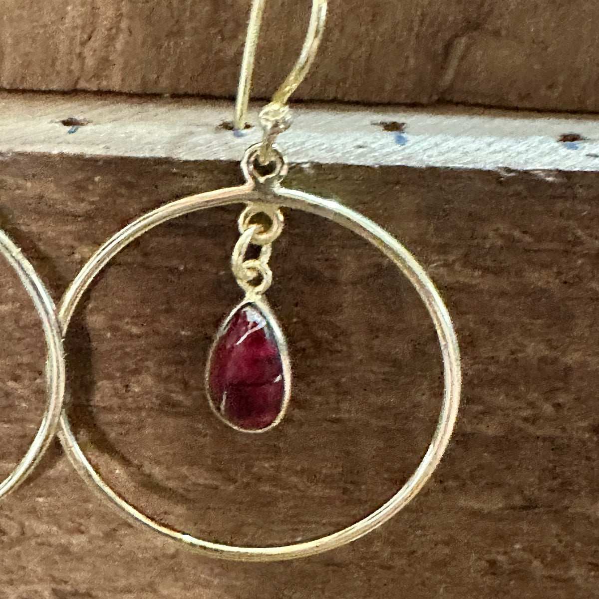 Golden Dahlia Rose Handmade Gold Plated Earrings, Natural Stone Silver Elegant